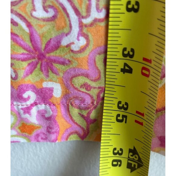 Oscar De La Renta Womens Long Sleeve Pink Paisley Print Mini Shift Dress Sz S - Picture 12 of 12